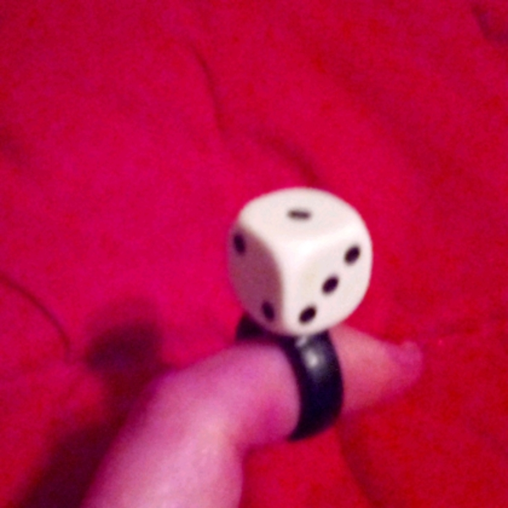 Snake eyes dice ring